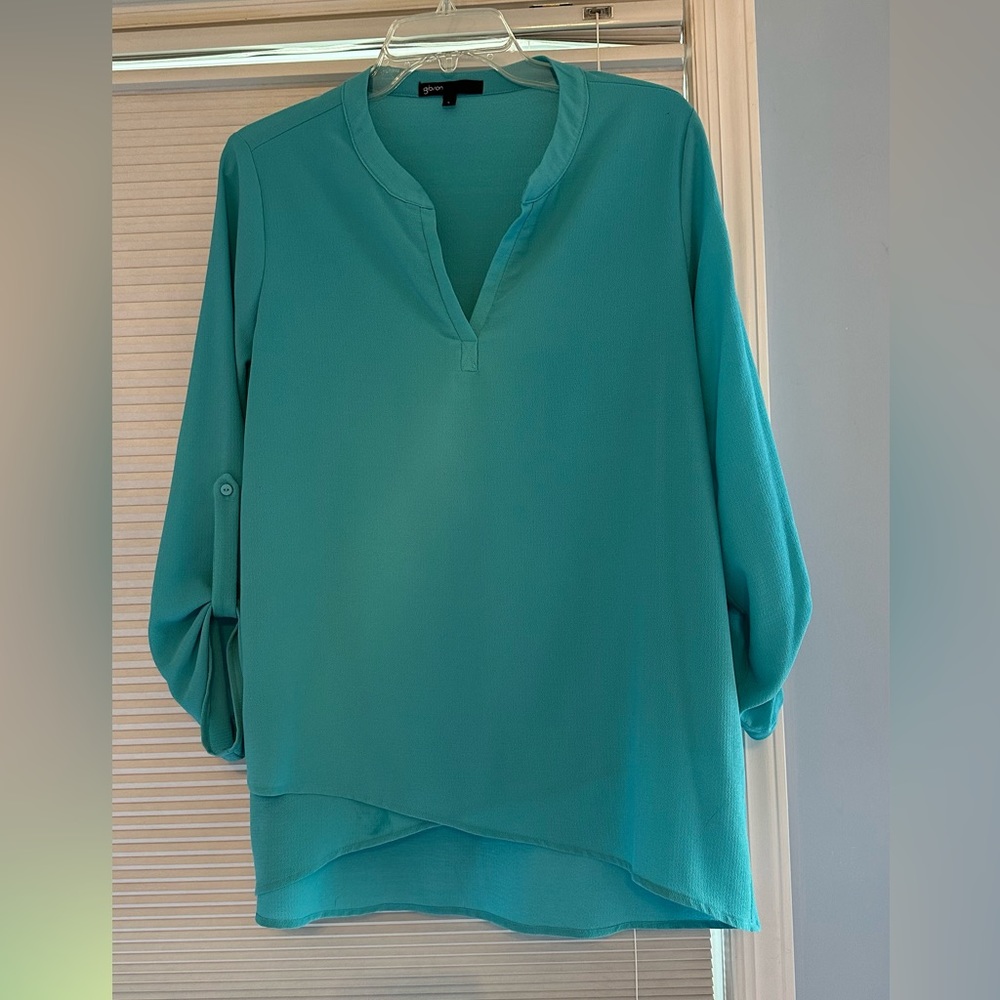 Nordstrom Women’s teal  blouse, size L from Gibson